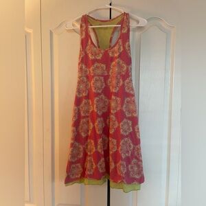 Lola Red and Green Floral Dress